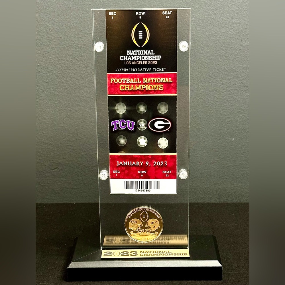 Highland Mint Collectable NCAA CFP 39mm Solid Bronze Coin w Commemorative Ticket